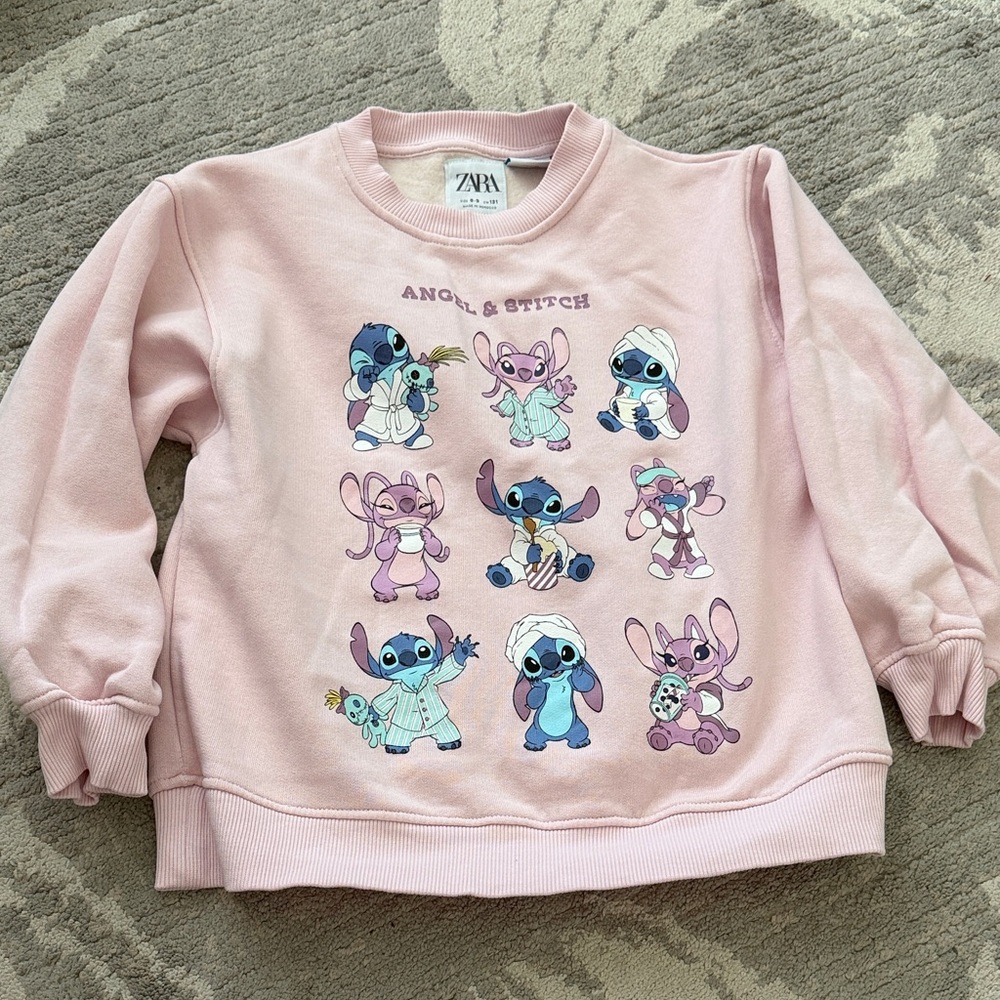 Zara Pink Character Sweatshirt